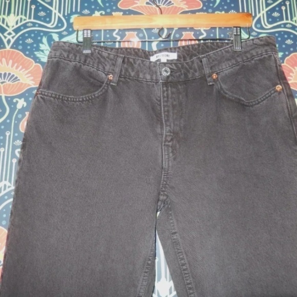 Re/Done Denim 70's Low Rise Straight Washed Black Jeans 30 Nwt - Picture 5 of 7